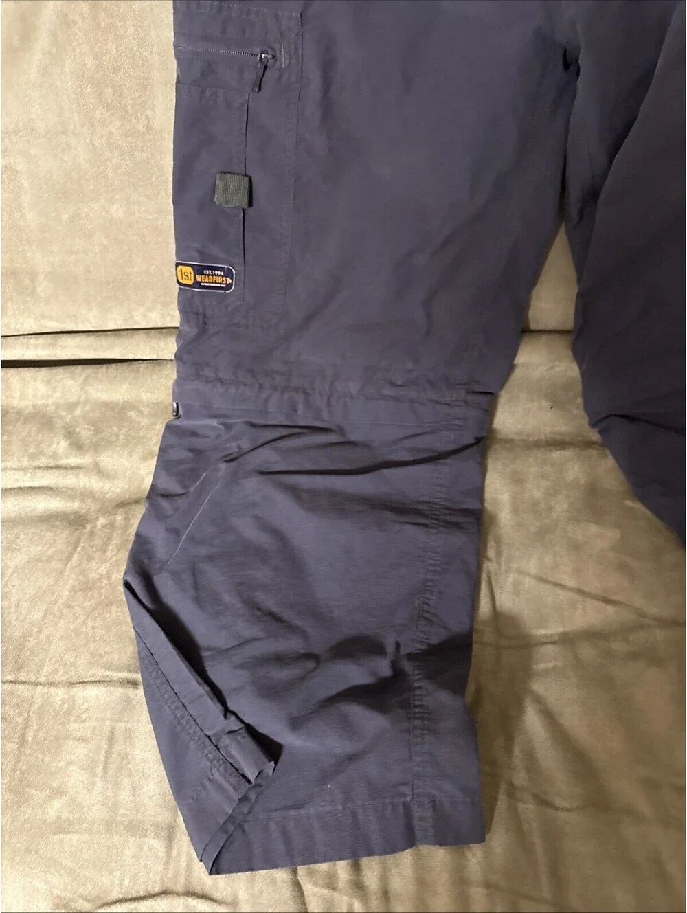 WearFirst Convertible Cargo Pants Mens 34x30 Navy Blue Zip-Off